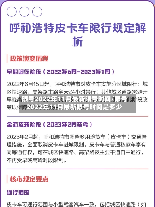 限号2022年11月最新限号时间/限号2022年11月最新限号时间是多少-第1张图片