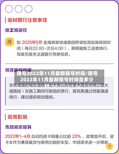 限号2022年11月最新限号时间/限号2022年11月最新限号时间是多少-第2张图片