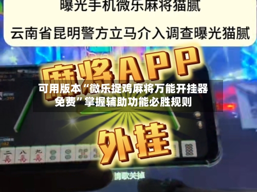 可用版本“微乐捉鸡麻将万能开挂器免费”掌握辅助功能必胜规则-第2张图片