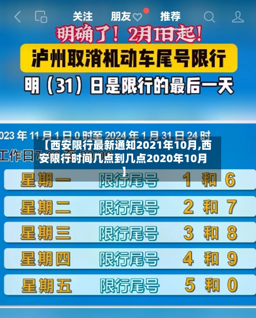 【西安限行最新通知2021年10月,西安限行时间几点到几点2020年10月】-第1张图片