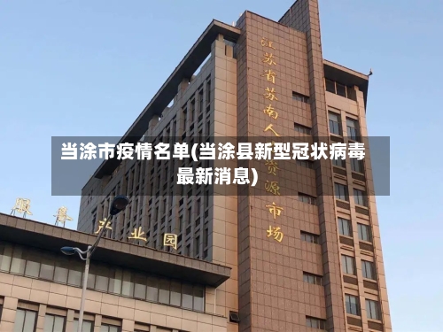 当涂市疫情名单(当涂县新型冠状病毒最新消息)-第2张图片