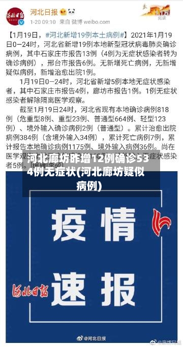河北廊坊昨增12例确诊534例无症状(河北廊坊疑似病例)-第2张图片