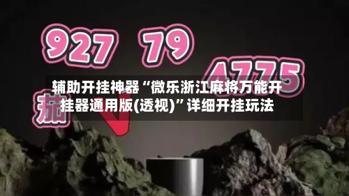 辅助开挂神器“微乐浙江麻将万能开挂器通用版(透视)”详细开挂玩法-第3张图片