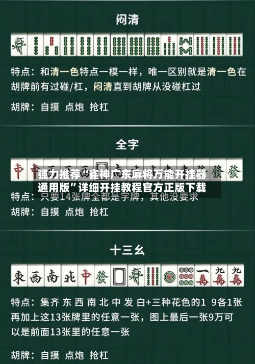 强力推荐“雀神广东麻将万能开挂器通用版”详细开挂教程官方正版下载-第2张图片