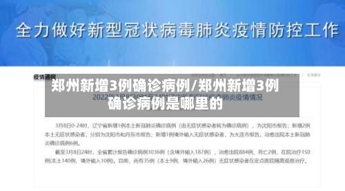 郑州新增3例确诊病例/郑州新增3例确诊病例是哪里的-第1张图片
