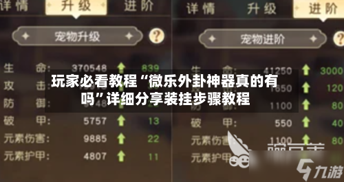 玩家必看教程“微乐外卦神器真的有吗”详细分享装挂步骤教程-第1张图片
