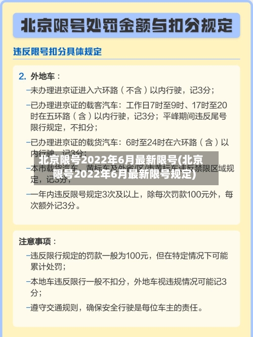 北京限号2022年6月最新限号(北京限号2022年6月最新限号规定)-第1张图片