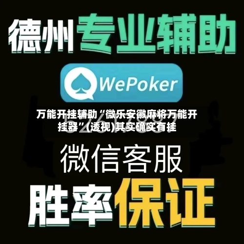 万能开挂辅助“微乐安徽麻将万能开挂器”(透视)其实确实有挂-第2张图片