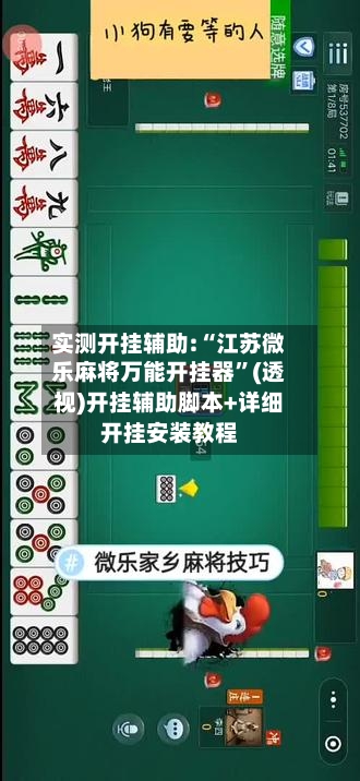 实测开挂辅助:“江苏微乐麻将万能开挂器”(透视)开挂辅助脚本+详细开挂安装教程-第1张图片