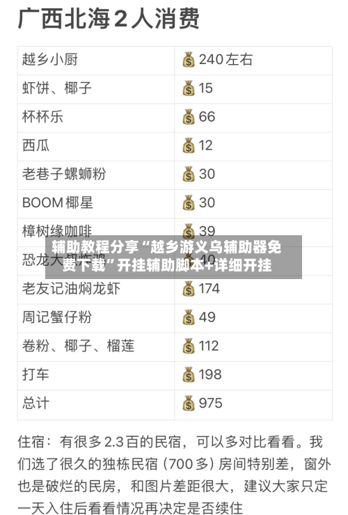 辅助教程分享“越乡游义乌辅助器免费下载	”开挂辅助脚本+详细开挂-第1张图片