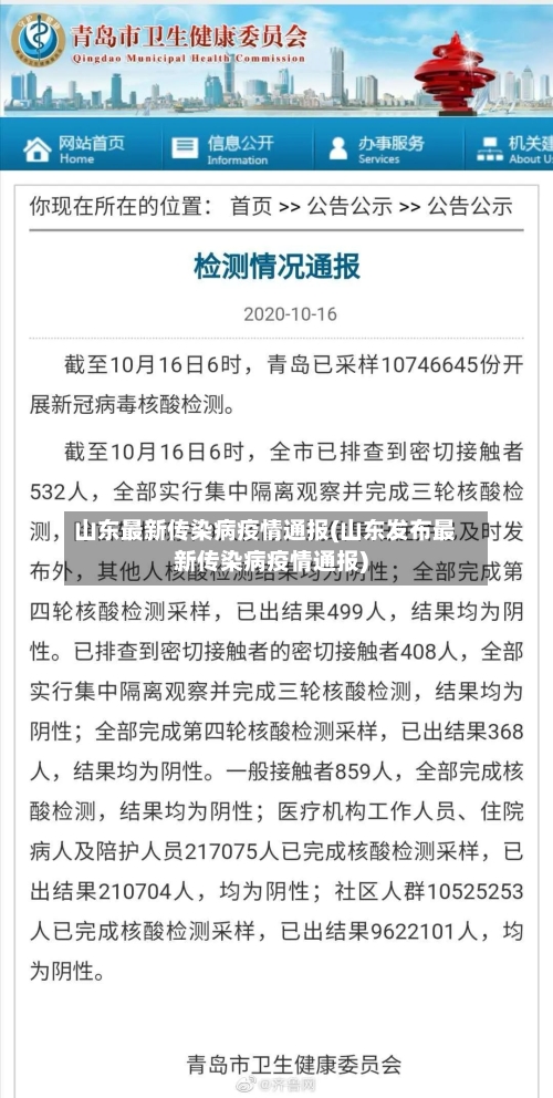 山东最新传染病疫情通报(山东发布最新传染病疫情通报)-第1张图片