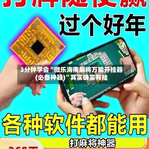 3分钟学会“微乐海南麻将万能开挂器(必备神器)”其实确实有挂-第2张图片