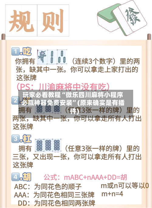 玩家必看教程“微乐四川麻将小程序必赢神器免费安装	”(原来确实是有插件)-第2张图片