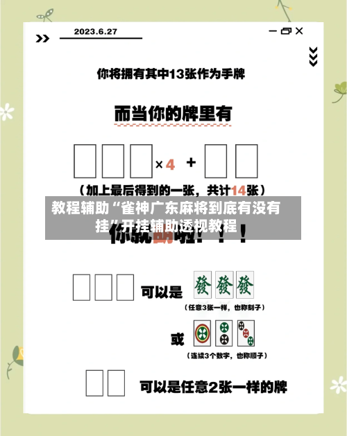 教程辅助“雀神广东麻将到底有没有挂”开挂辅助透视教程-第2张图片
