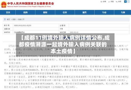 【成都11例境外输入病例详情公布,成都疫情溯源一起境外输入病例关联的本土疫情】-第2张图片