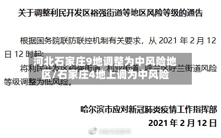 河北石家庄9地调整为中风险地区/石家庄4地上调为中风险-第2张图片