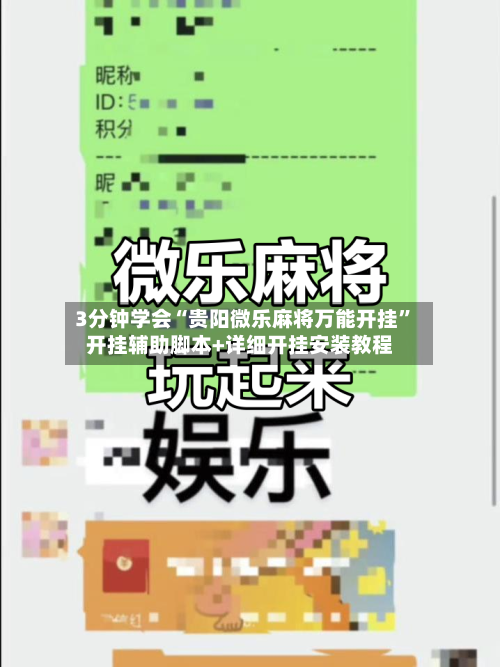 3分钟学会“贵阳微乐麻将万能开挂”开挂辅助脚本+详细开挂安装教程-第2张图片