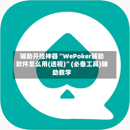 辅助开挂神器“WePoker辅助软件怎么用(透视)	”(必备工具)辅助教学-第1张图片