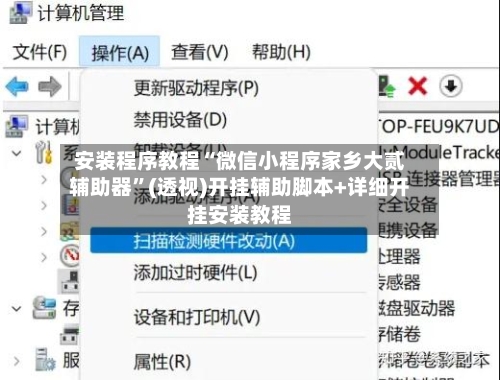 安装程序教程“微信小程序家乡大贰辅助器”(透视)开挂辅助脚本+详细开挂安装教程-第2张图片