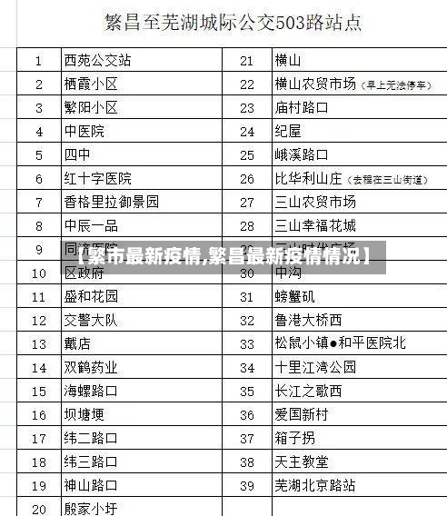 【繁市最新疫情,繁昌最新疫情情况】-第2张图片