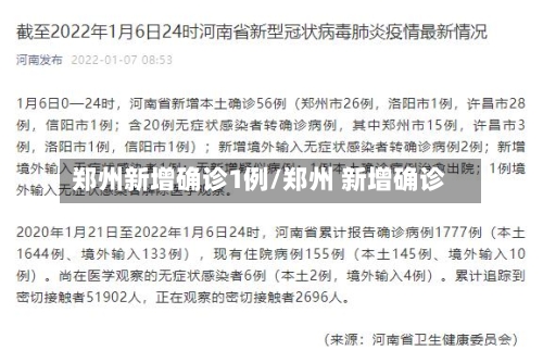 郑州新增确诊1例/郑州 新增确诊-第2张图片