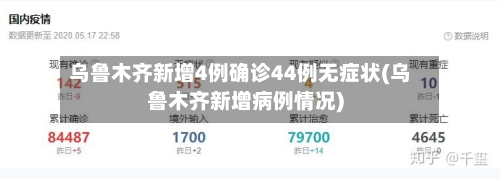 乌鲁木齐新增4例确诊44例无症状(乌鲁木齐新增病例情况)-第2张图片