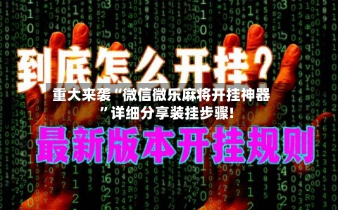 重大来袭“微信微乐麻将开挂神器”详细分享装挂步骤!-第2张图片