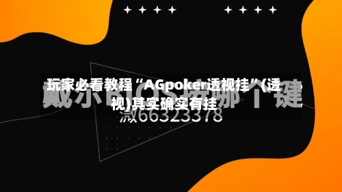 玩家必看教程“AGpoker透视挂	”(透视)其实确实有挂-第1张图片