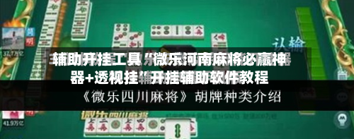 辅助开挂工具“微乐河南麻将必赢神器+透视挂	”开挂辅助软件教程-第2张图片