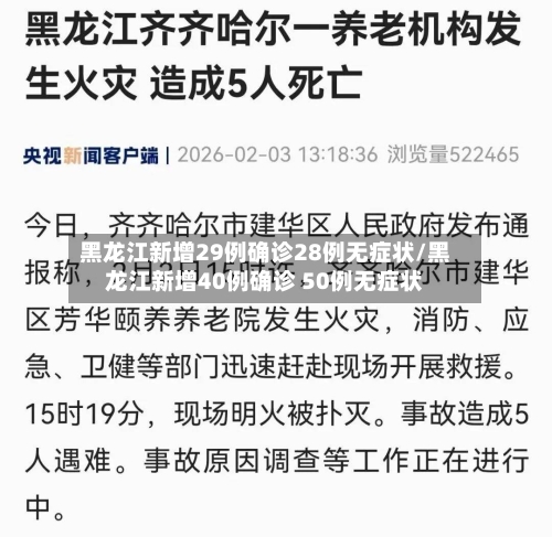 黑龙江新增29例确诊28例无症状/黑龙江新增40例确诊 50例无症状-第2张图片
