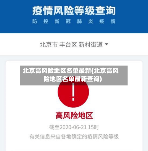 北京高风险地区名单最新(北京高风险地区名单最新查询)-第1张图片