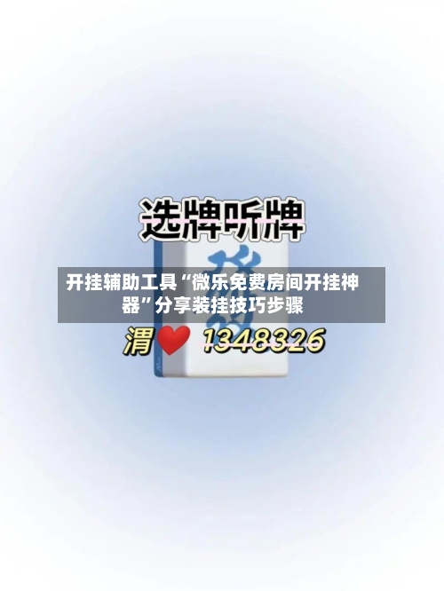 开挂辅助工具“微乐免费房间开挂神器”分享装挂技巧步骤-第1张图片