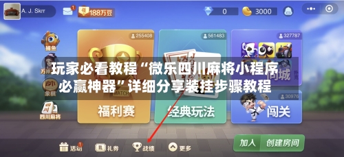 玩家必看教程“微乐四川麻将小程序必赢神器	”详细分享装挂步骤教程-第1张图片
