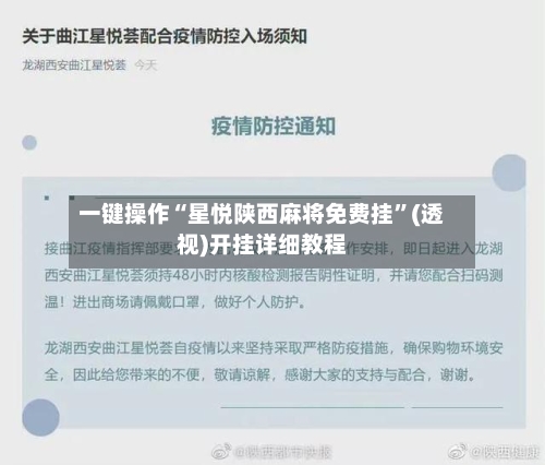 一键操作“星悦陕西麻将免费挂”(透视)开挂详细教程-第1张图片