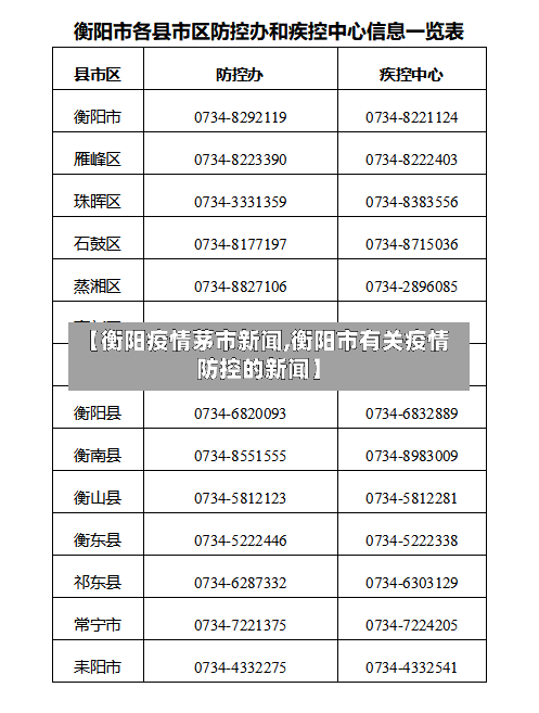 【衡阳疫情茅市新闻,衡阳市有关疫情防控的新闻】-第3张图片
