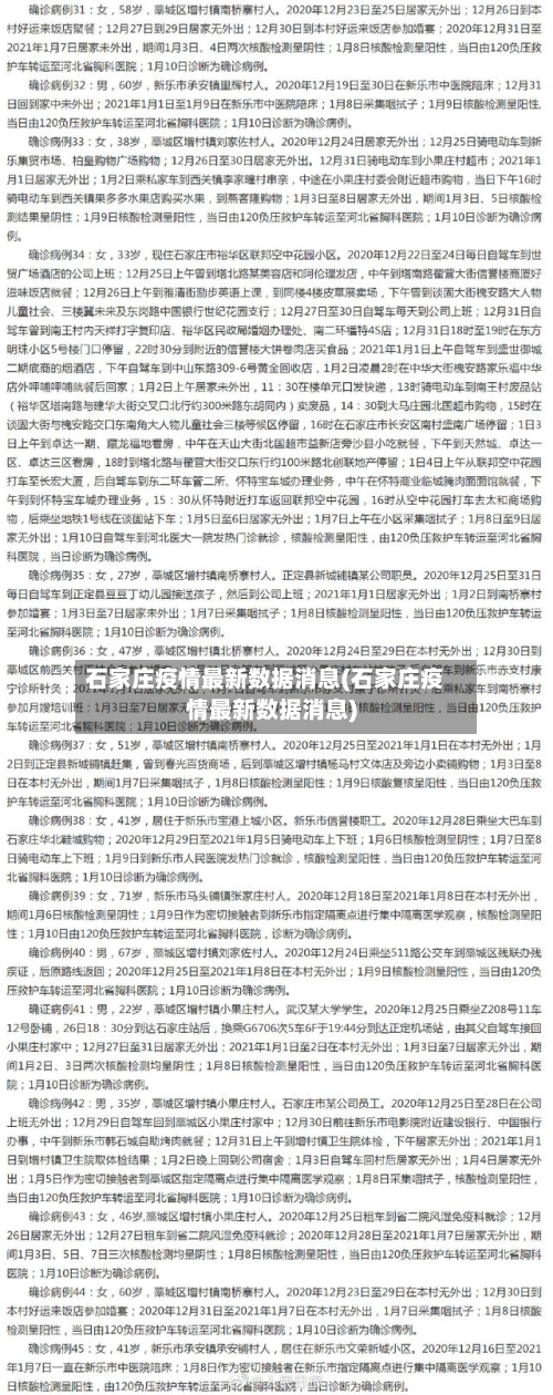 石家庄疫情最新数据消息(石家庄疫情最新数据消息)-第2张图片