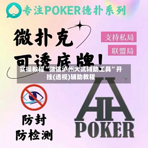 实操教程“微信泸州大贰辅助工具”开挂(透视)辅助教程-第1张图片