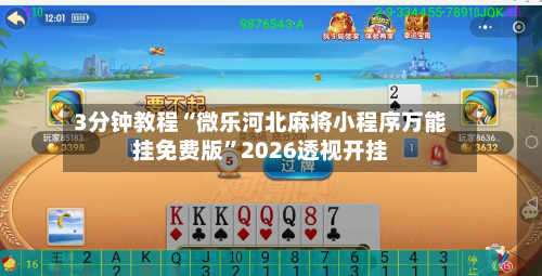 3分钟教程“微乐河北麻将小程序万能挂免费版	”2026透视开挂-第2张图片