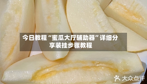 今日教程“蜜瓜大厅辅助器”详细分享装挂步骤教程-第1张图片