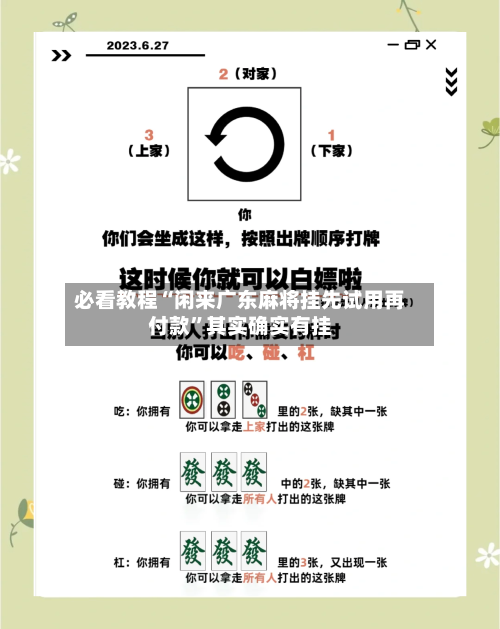 必看教程“闲来广东麻将挂先试用再付款”其实确实有挂-第3张图片