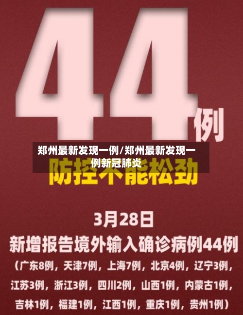 郑州最新发现一例/郑州最新发现一例新冠肺炎-第1张图片
