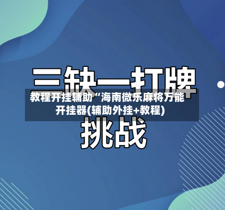 教程开挂辅助“海南微乐麻将万能开挂器(辅助外挂+教程)-第1张图片