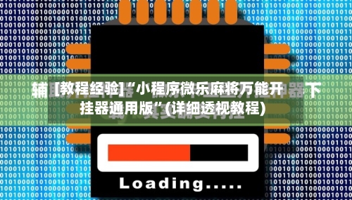[教程经验]“小程序微乐麻将万能开挂器通用版”(详细透视教程)-第3张图片
