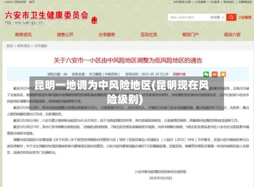昆明一地调为中风险地区(昆明现在风险级别)-第1张图片