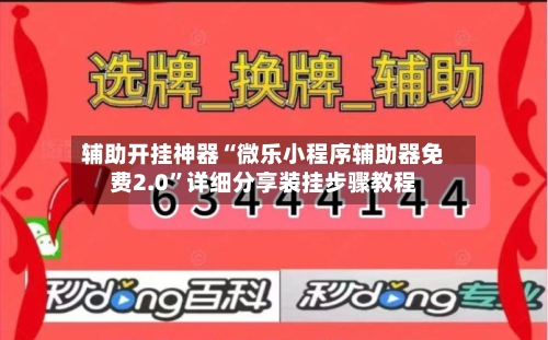 辅助开挂神器“微乐小程序辅助器免费2.0	”详细分享装挂步骤教程-第2张图片