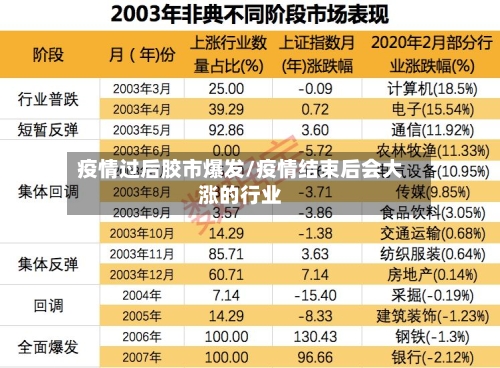 疫情过后胶市爆发/疫情结束后会大涨的行业-第2张图片
