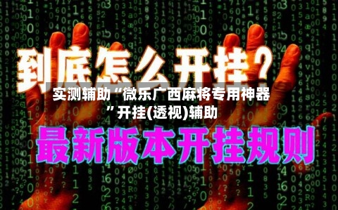实测辅助“微乐广西麻将专用神器”开挂(透视)辅助-第1张图片