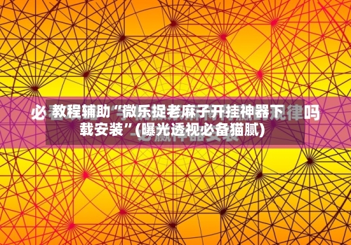 教程辅助“微乐捉老麻子开挂神器下载安装”(曝光透视必备猫腻)-第3张图片