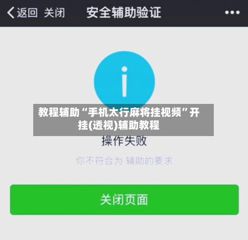 教程辅助“手机太行麻将挂视频	”开挂(透视)辅助教程-第2张图片