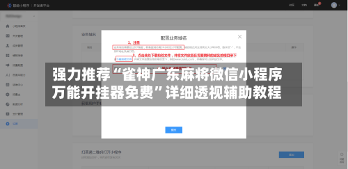强力推荐“雀神广东麻将微信小程序万能开挂器免费”详细透视辅助教程-第3张图片